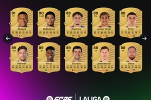 FC26官方西甲球员评分榜：姆巴佩91最高，贝林厄姆90，亚马尔89